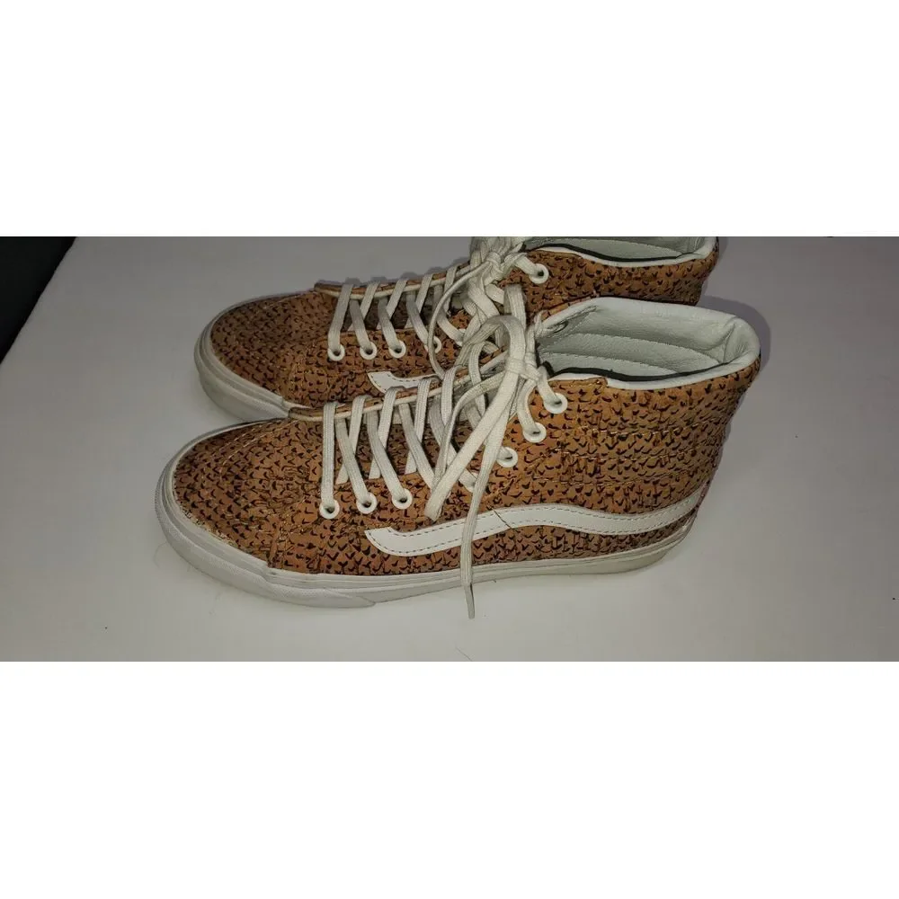 Vans Sk8‎ Hi 'SLIM' Embossed Cork Womens 6 Mens 4.5. Limited Edition Rare